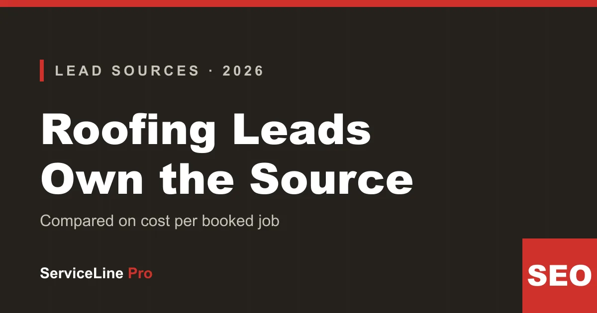 Roofing leads compared in 2026: marketplaces, pay per qualified lead, LSAs, ads, and SEO