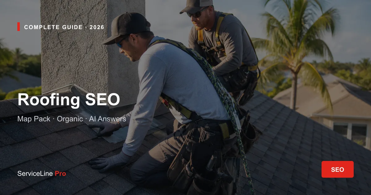 Roofing SEO guide for roofing companies: Map Pack, organic, and AI search in 2026