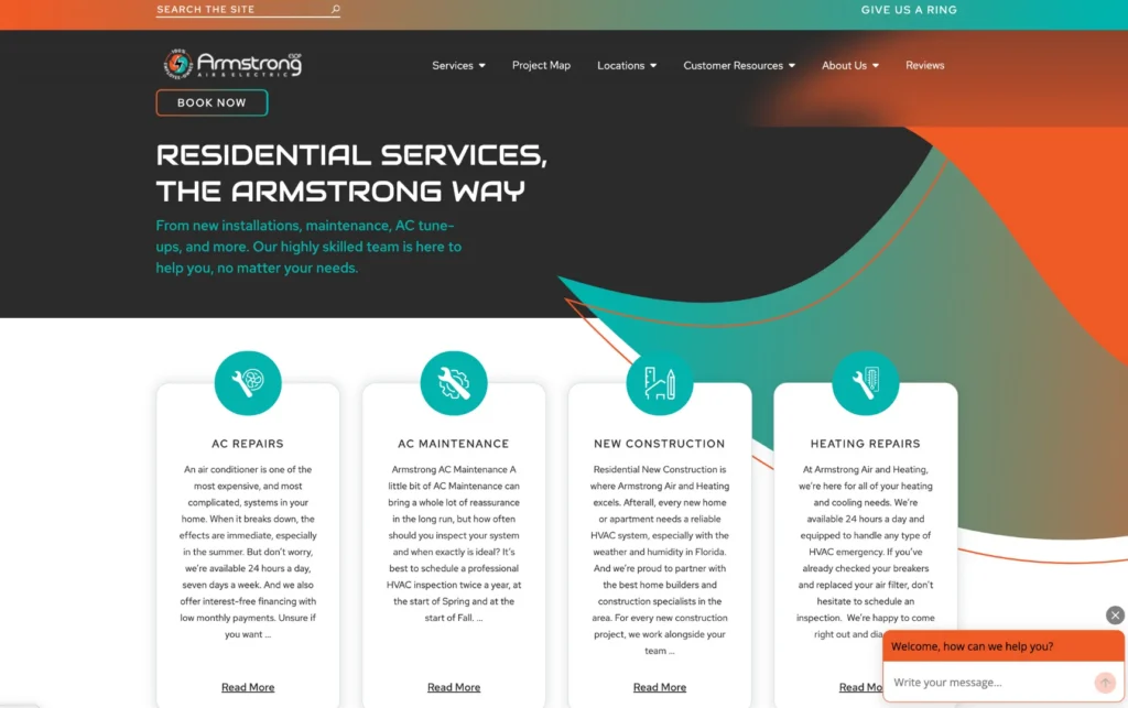 Armstrong Air & Electric. Local SEO results that moved the needle for Armstrong Air & Electric