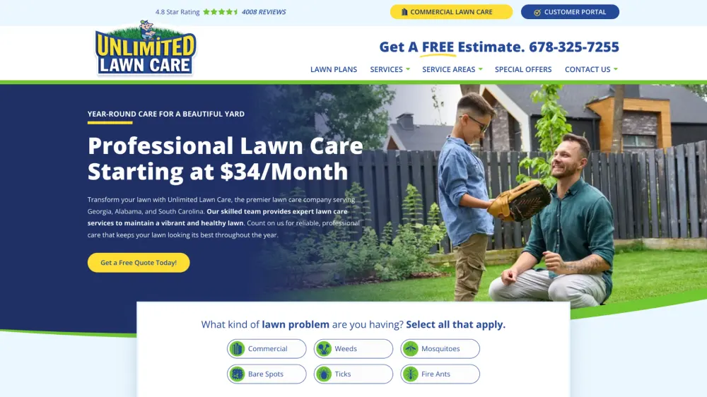 Unlimited Lawn Care. Local SEO results that moved the needle for Unlimited Lawn Care